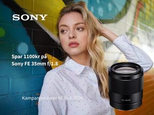 Spar 1100kr på Sony FE 35mm f/1.8