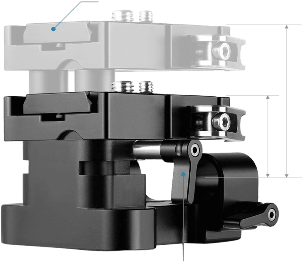 SmallRig 2092 Univ. 15mm Rail Support Baseplate