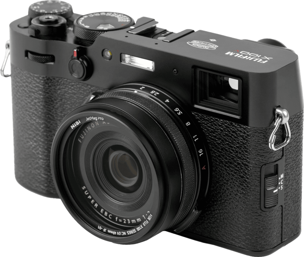 NiSi JetMag Pro Lens Hood, Uv Filter & Cap for Fuji X100 Series Black