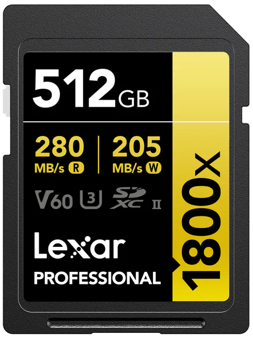 Hovedbilde Lexar SDXC Pro 1800x U3 UHS-II R280/W210 (V60) ...