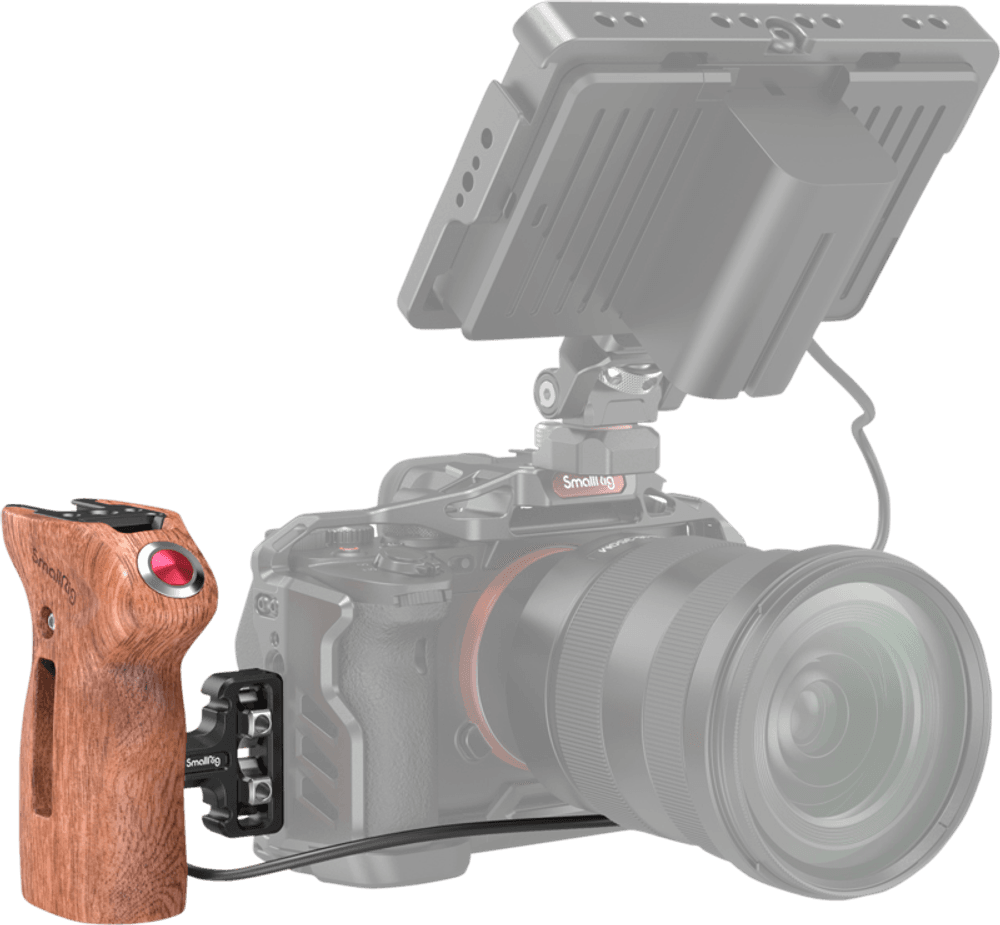 SmallRig 3323 Side Handle Wood with Start/Stop Remote Trigger