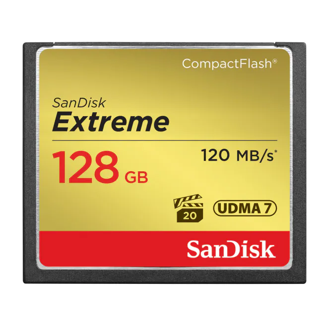 Hovedbilde SanDisk Minnekort CF Extreme 128GB 120MB/s UDMA7 
