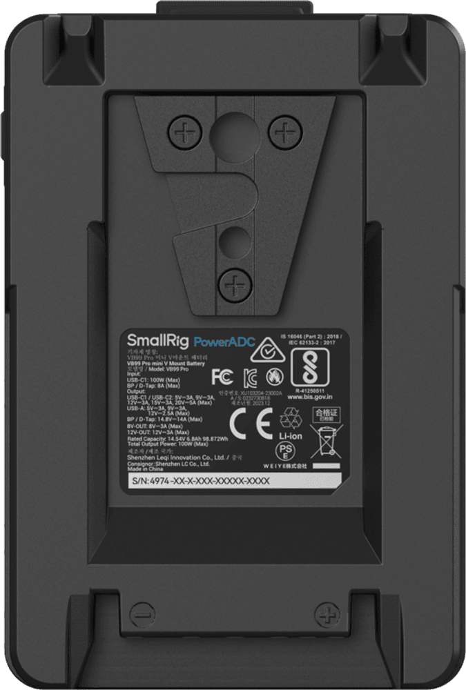 SmallRig 4974 VB99 Pro mini V Mount Battery Green