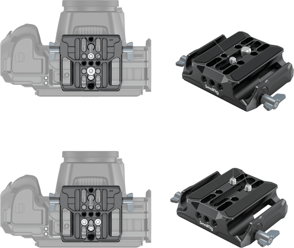 SmallRig 3357 Universal LWS Baseplate w dual 15mm Rod Clamp