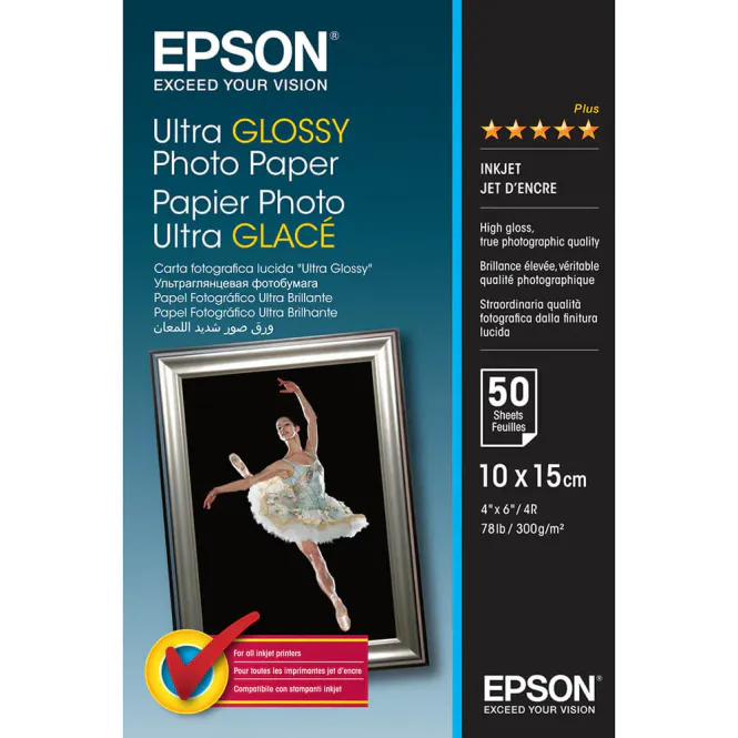Hovedbilde Epson 10x15cm Ultra Glossy Photo Paper 300g, 50 ...