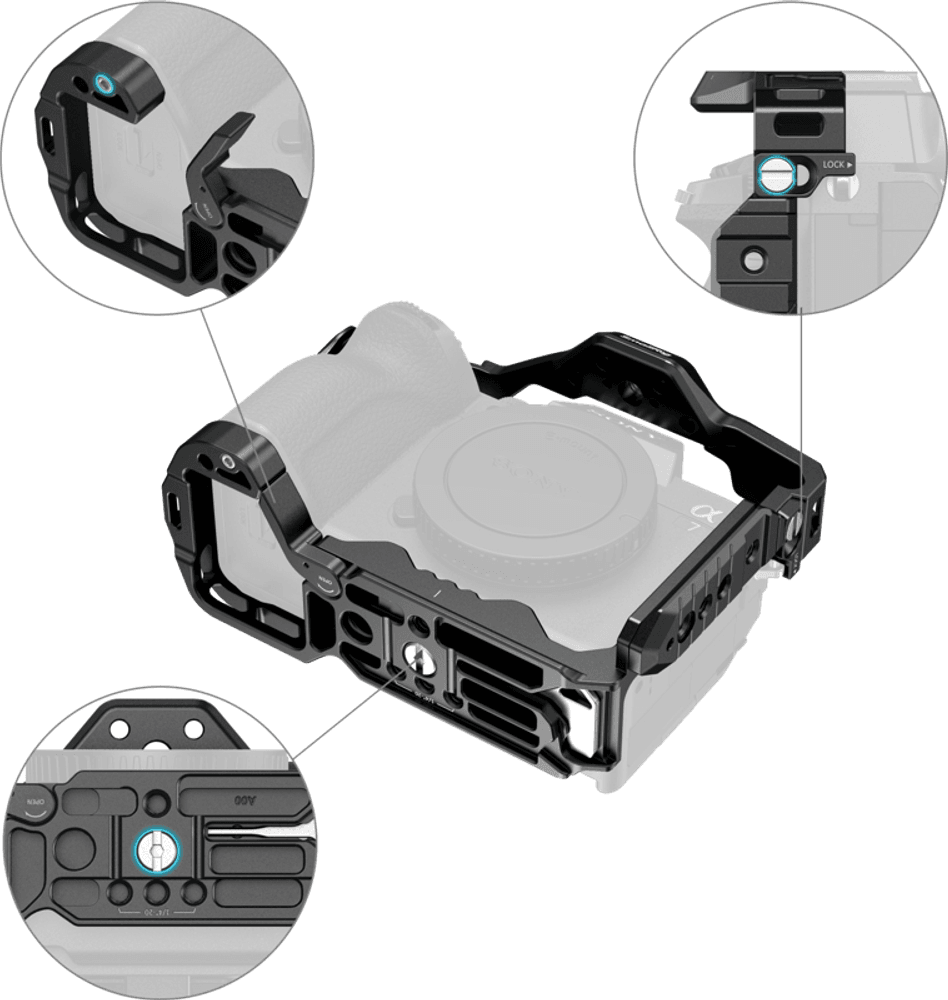 SmallRig 5599 HawkLock Cage Kit for Sony A 7R V / 7 IV / 7V / 7S III / 1 / 7R IV Advanced Edition