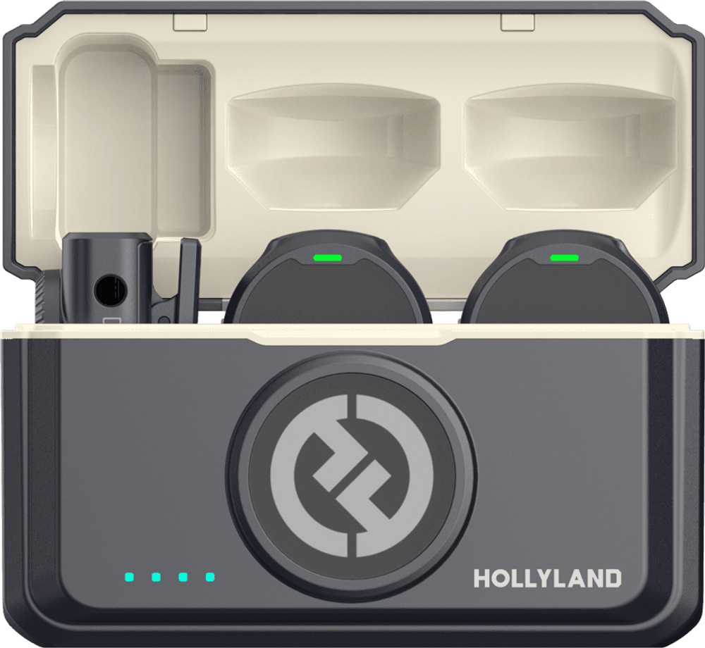 Hollyland  Lark M2 Combo - Wireless Lavalier Microphone (Duo,ShineCharcoal)