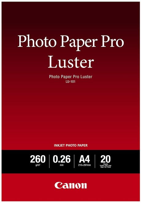 Hovedbilde Canon LU-101 Photo Paper Pro Luster A4 20 Ark ...
